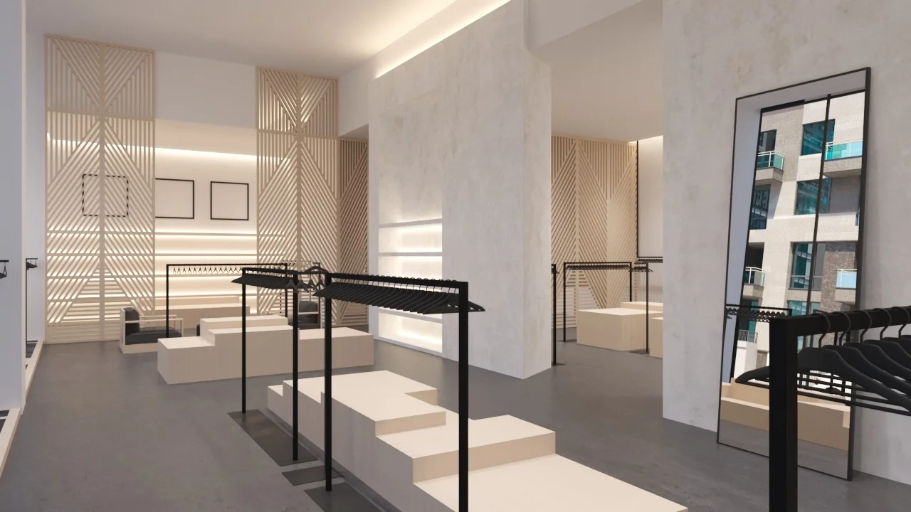 Alo Bloor Street Bloor 07. Alo, Bloor Street. Interior design by HAR Design Studio, 3D visualization by Rendimension.