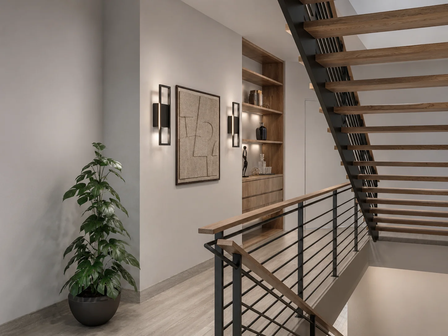 Staircase. Colorado Model Home. Interior design by HAR Design Studio, 3D visualization by Rendimension.