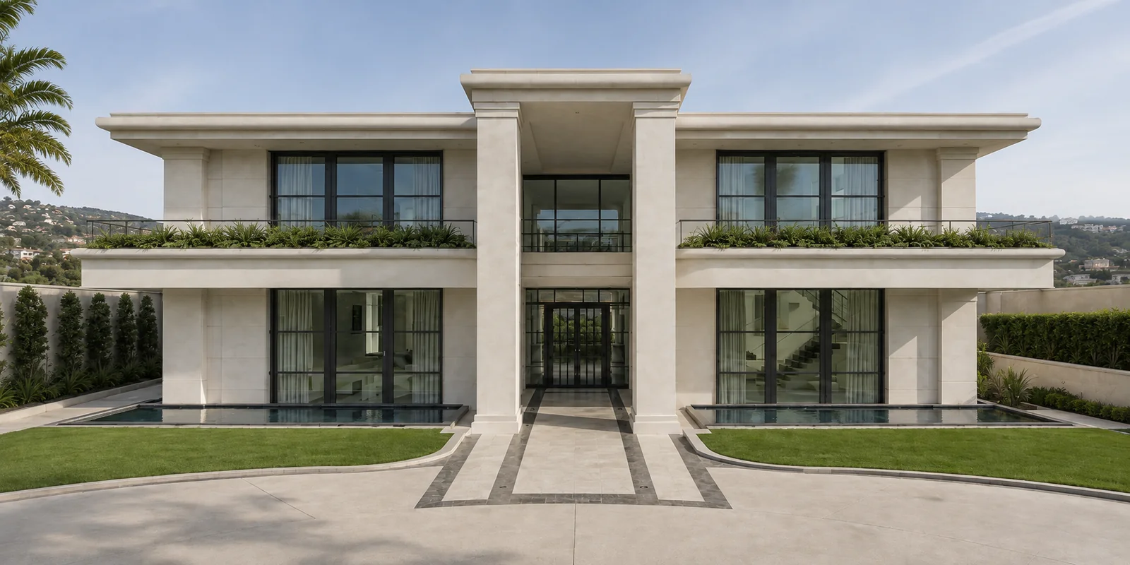 Drive Front Elevation. Oriole Drive. Interior design by HAR Design Studio, 3D visualization by Rendimension.