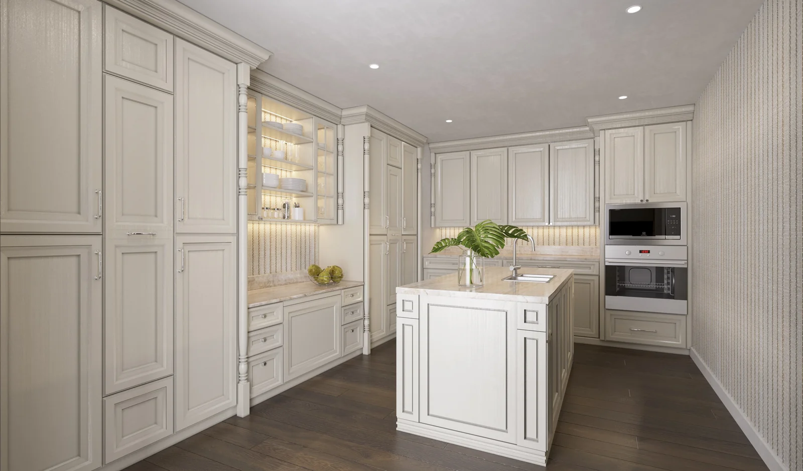 Onyx House Pantry Final. The Onyx House. Interior design by HAR Design Studio, 3D visualization by Rendimension.
