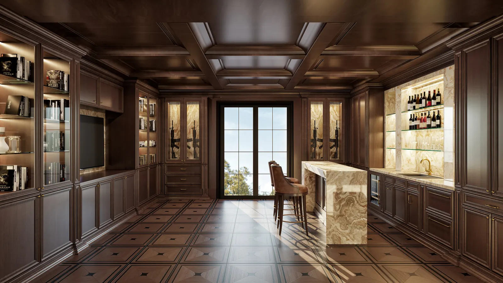 Onyx House Vault Room Final. The Onyx House. Interior design by HAR Design Studio, 3D visualization by Rendimension.