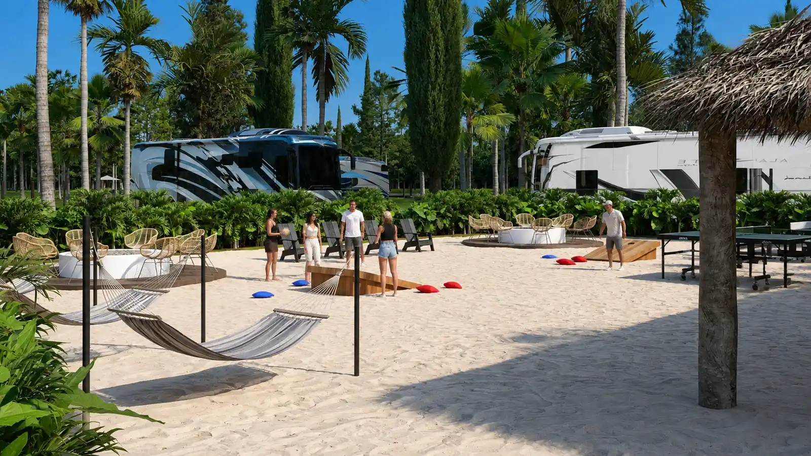 Activities Lawn. Yacht Haven Marina. Interior design by HAR Design Studio, 3D visualization by Rendimension.